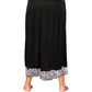 On The Plus Side - Embroidered Maxi Skirt - Plus