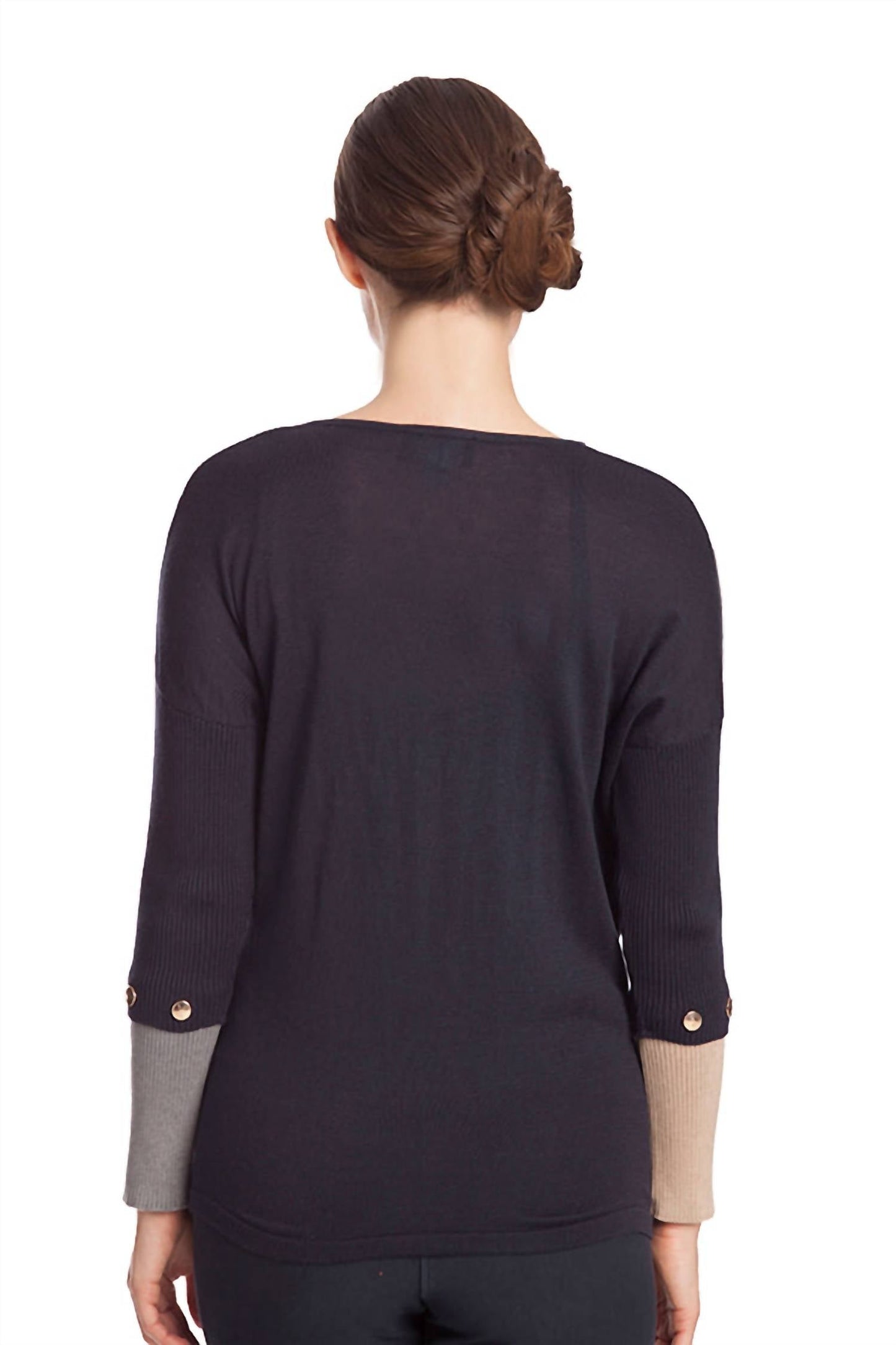 Angel Apparel - Color Block V-Neck Sweater