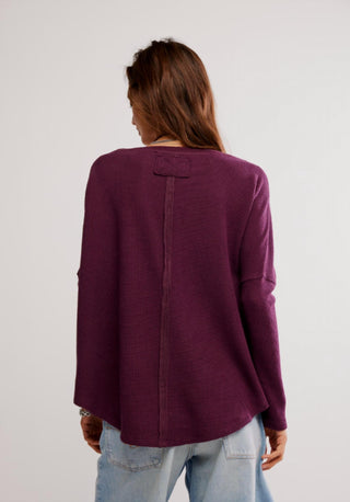 Free People - Latte Blues Thermal Top