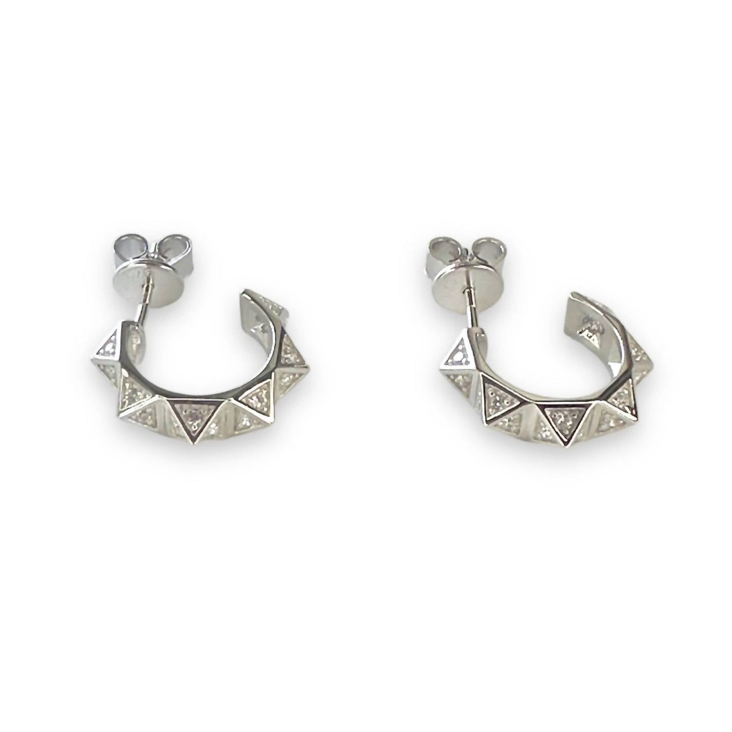 Jagged Halo Jewelry - Women's Ayla Huggie Hoop Earrings
