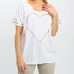Frank Lyman - Short Sleeve Heart Print Knit Top