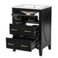 Bathroom Vanity With Sink, Free Standing 3 Drawer Storage Cabinet