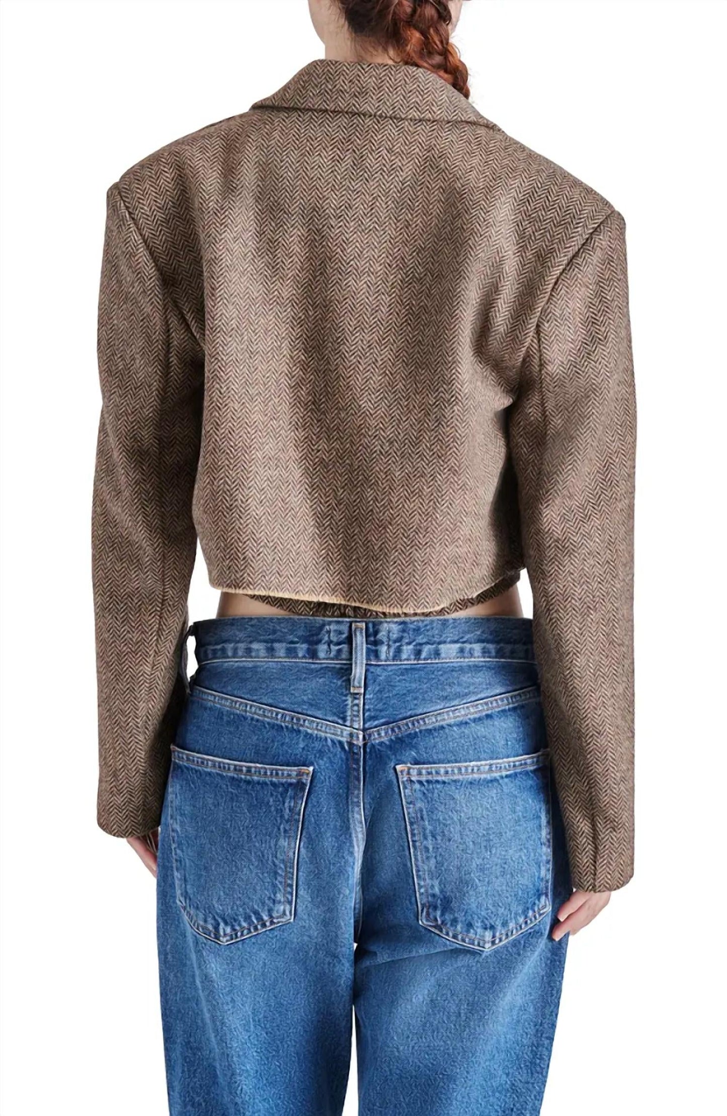 Steve Madden - Rupi Herringbone Cropped Blazer