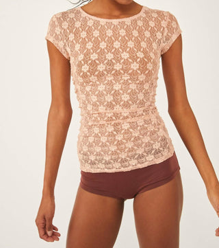 Free People - KEEP IT SIMPLE LACE BABY TEE