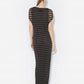 Jean Paul Gaultier - Nylon Long Dress With Viscose Mariniere Stripes