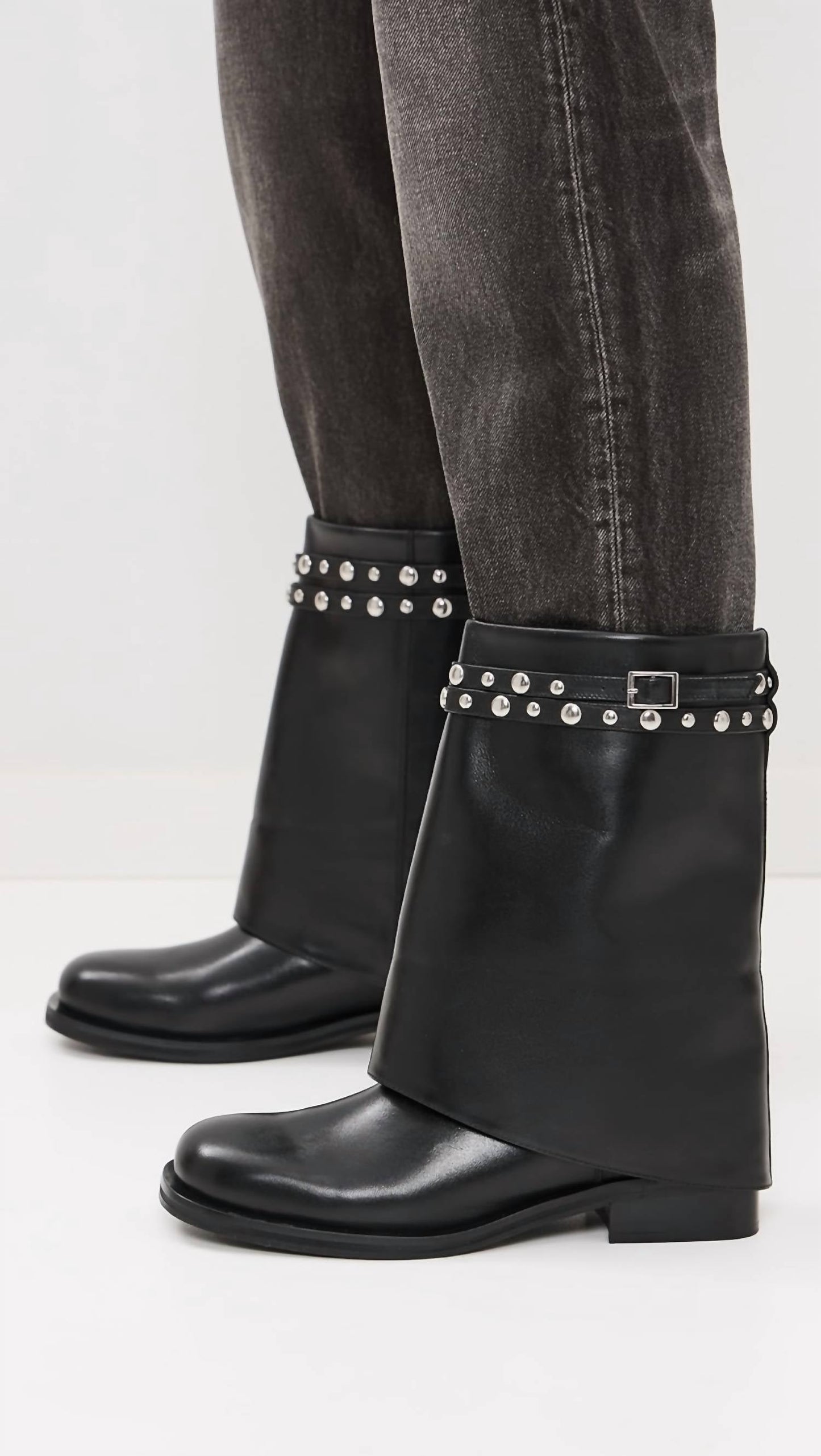 Free People - Women's Scorpio Studded Foldover Boot