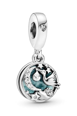 Pandora - Stork And Twinkling Stars Dangle Charm