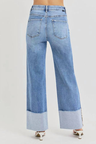 Risen - High Rise Wide Cuff Jeans