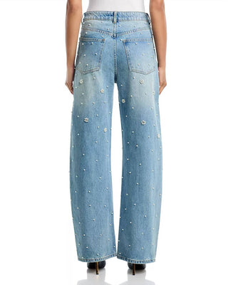 Steve Madden - Fianna Embellished High Rise Barrel Jean