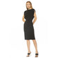 Women's ALEXIA ADMOR Draped A-Line Midi Dress, Size: Small, Black