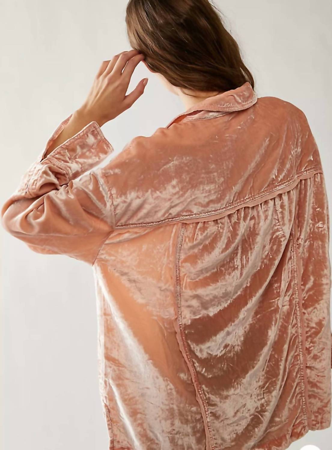 Free People - Marianne Velvet Long Sleeve Shirt