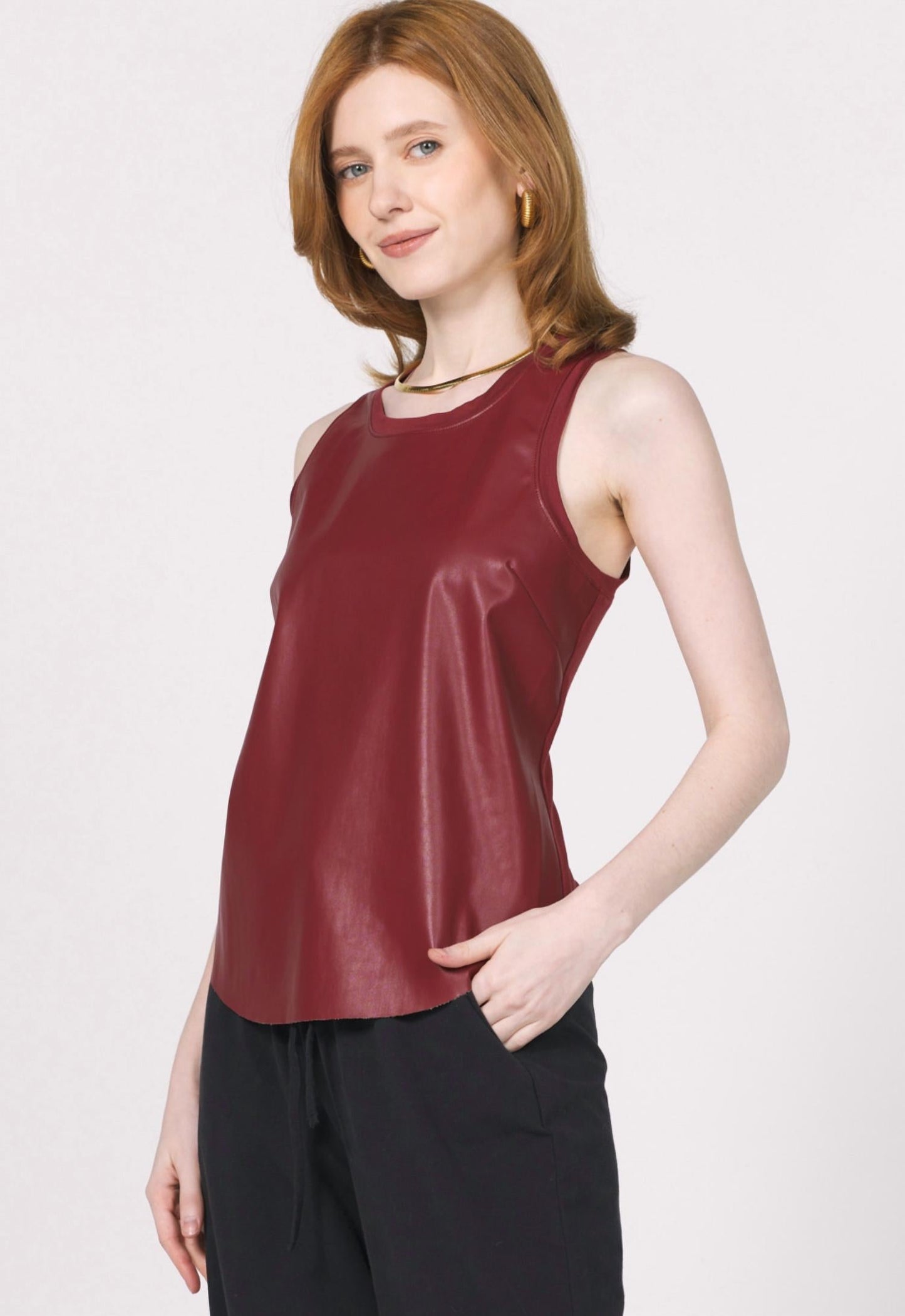 Another Love - Carmela Vegan Leather Tank