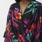 Joseph Ribkoff - Floral V-neck Wrap Pullover Top
