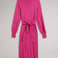 Ted Baker - Essya Slouchy Tie Front Midi Knit Sweater Dress