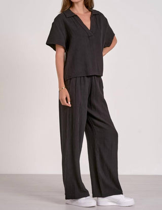 Elan - Beachy Gauze V-neck Top