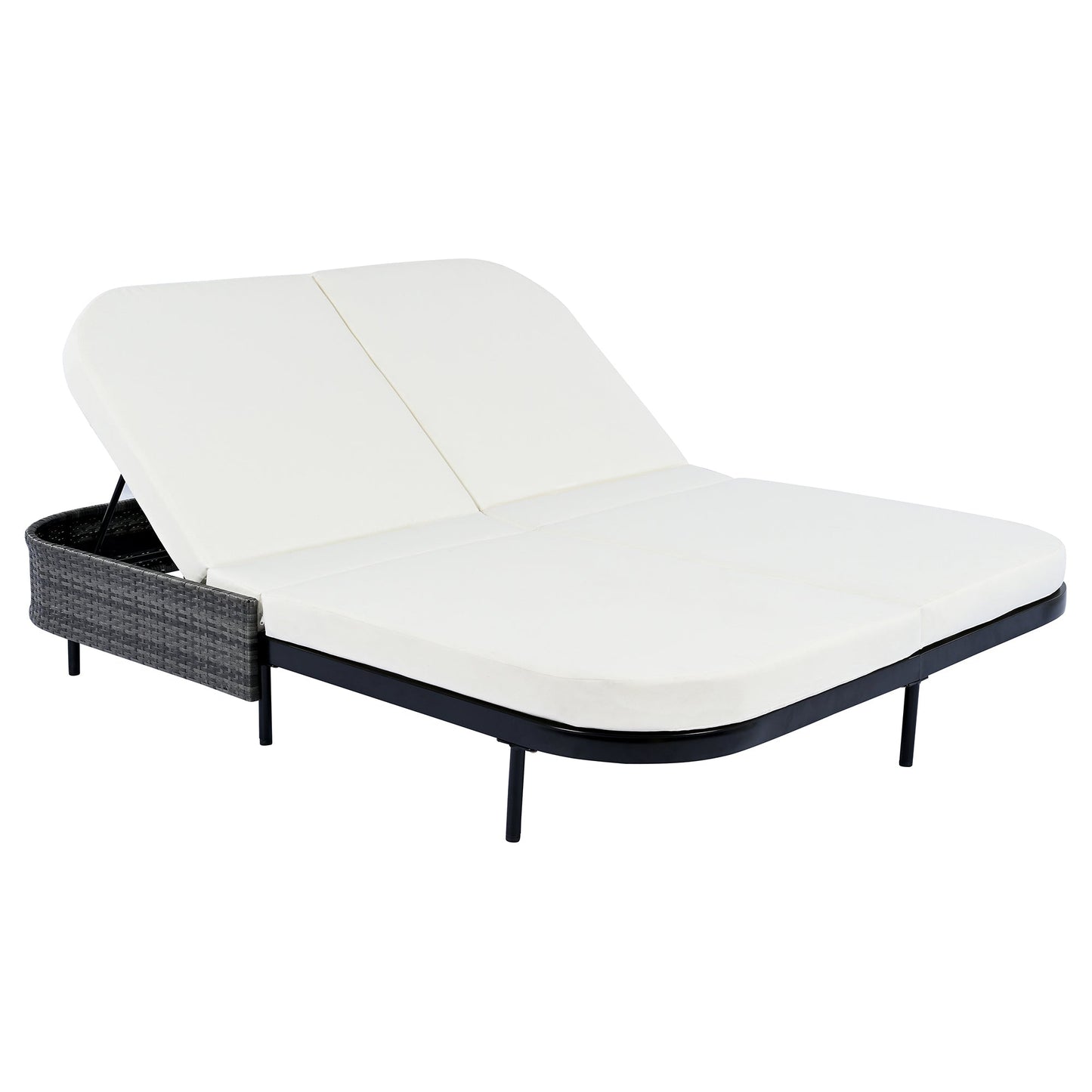 TREXM Outdoor Daybed with Adjustable Backrest