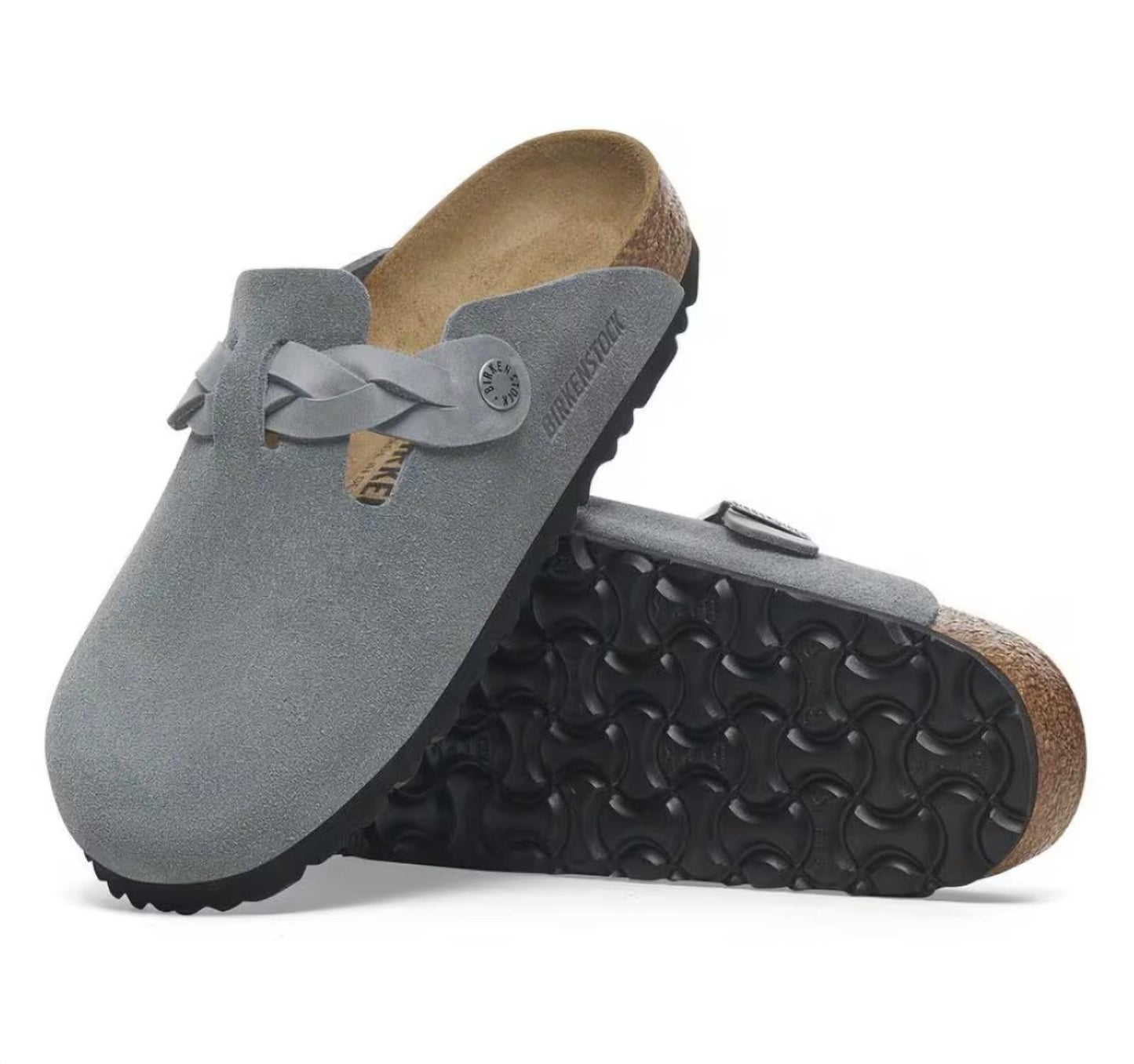 Birkenstock - Women's Boston Braided Suede Clogs