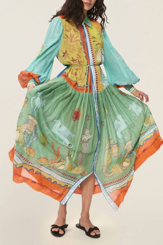 Alemais - Surrealist Ramie Shirtdress