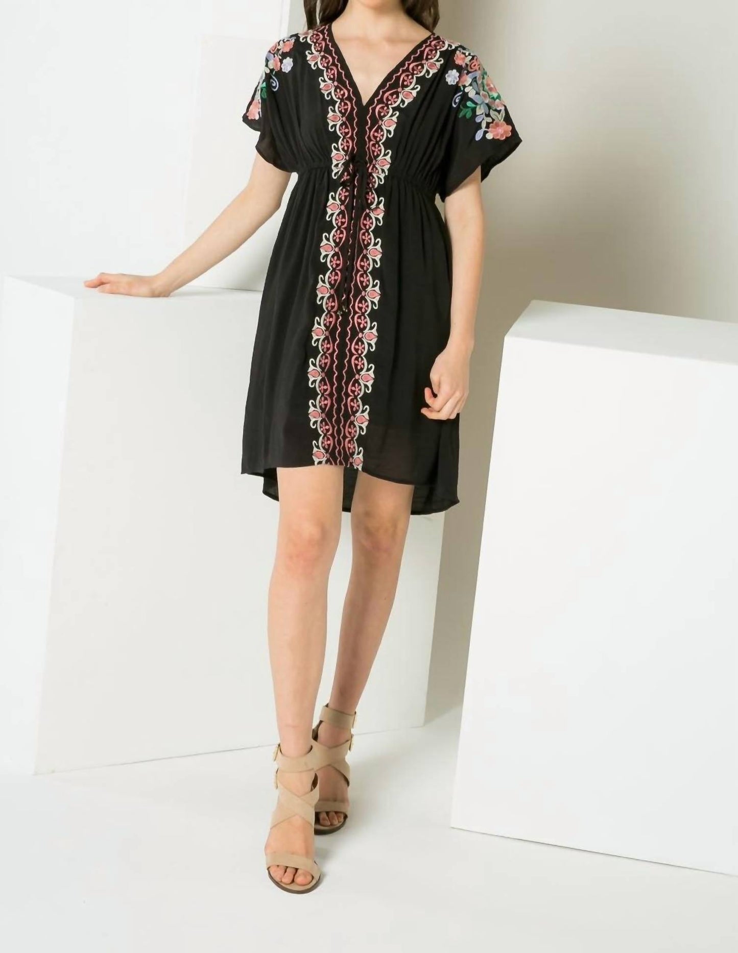 Thml - Embroidered Short Dress