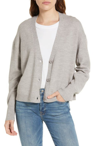 French Connection Women's Millia Cardigan in Dove Grey at Nordstrom, Size Medium