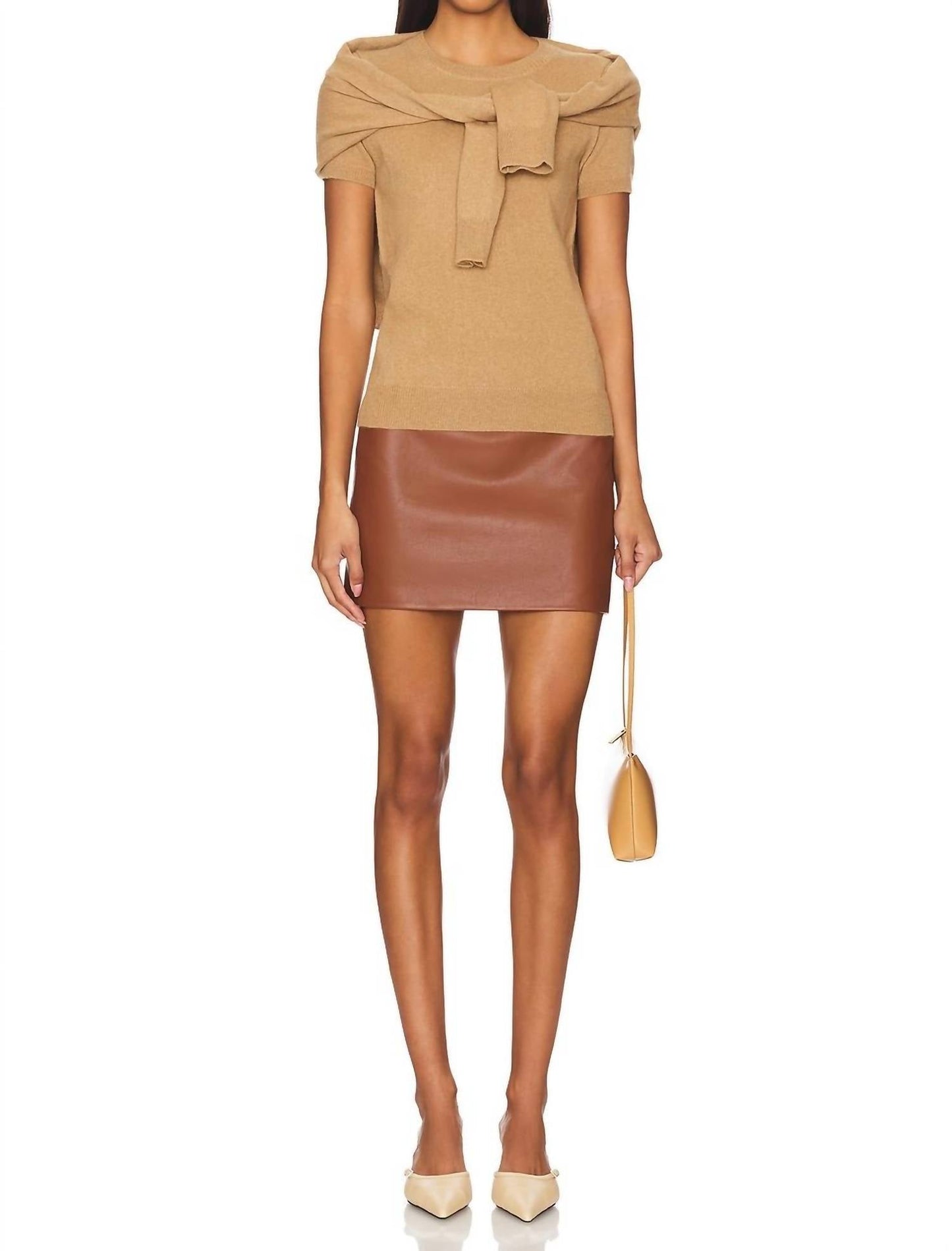 Enza Costa - CASHMERE SHORT SLEEVES CREW TOP
