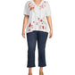 Johnny Was - Women's Button Neck Tee Georgia Plus