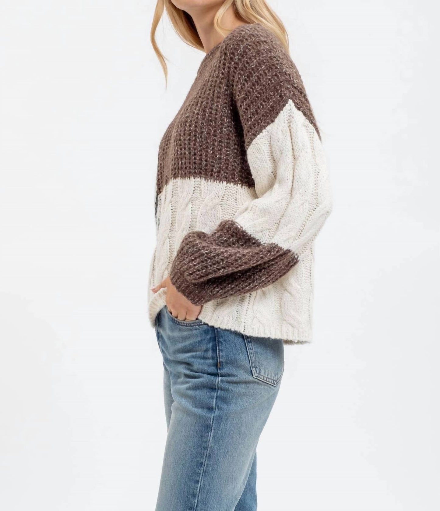 Blu Pepper - Colorblock Chevron Sweater