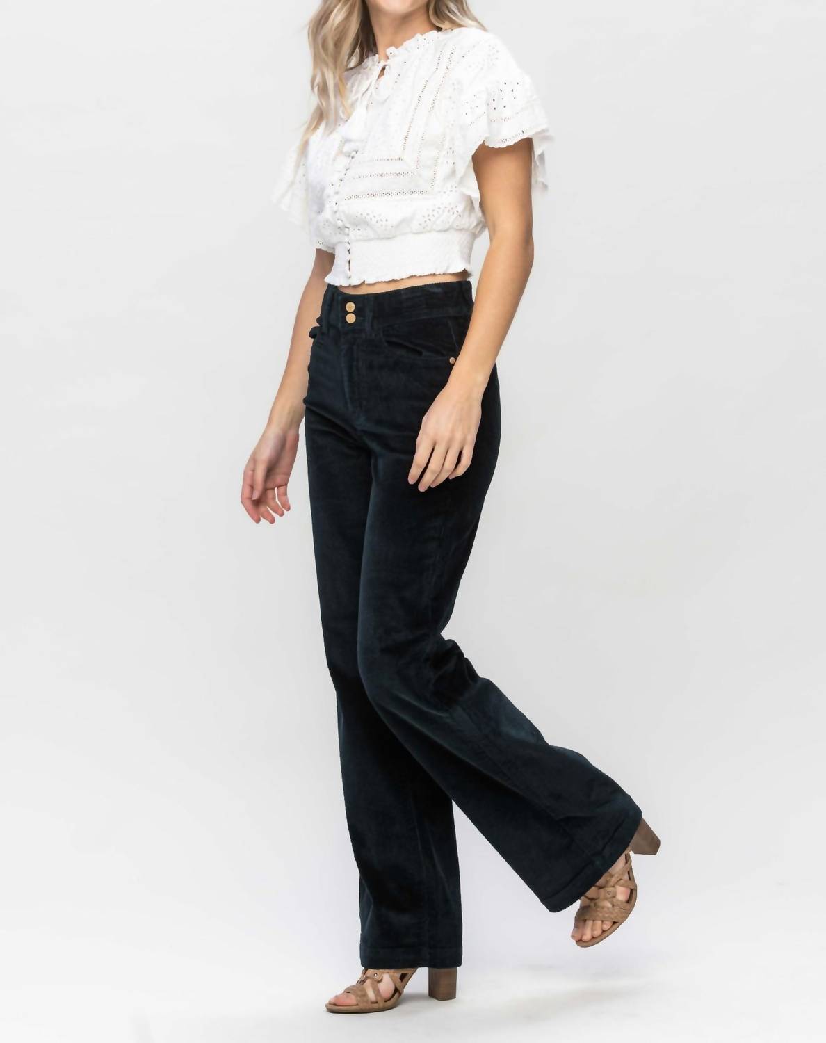 Judy Blue - High Waist Wide Leg Corduroy Trouser