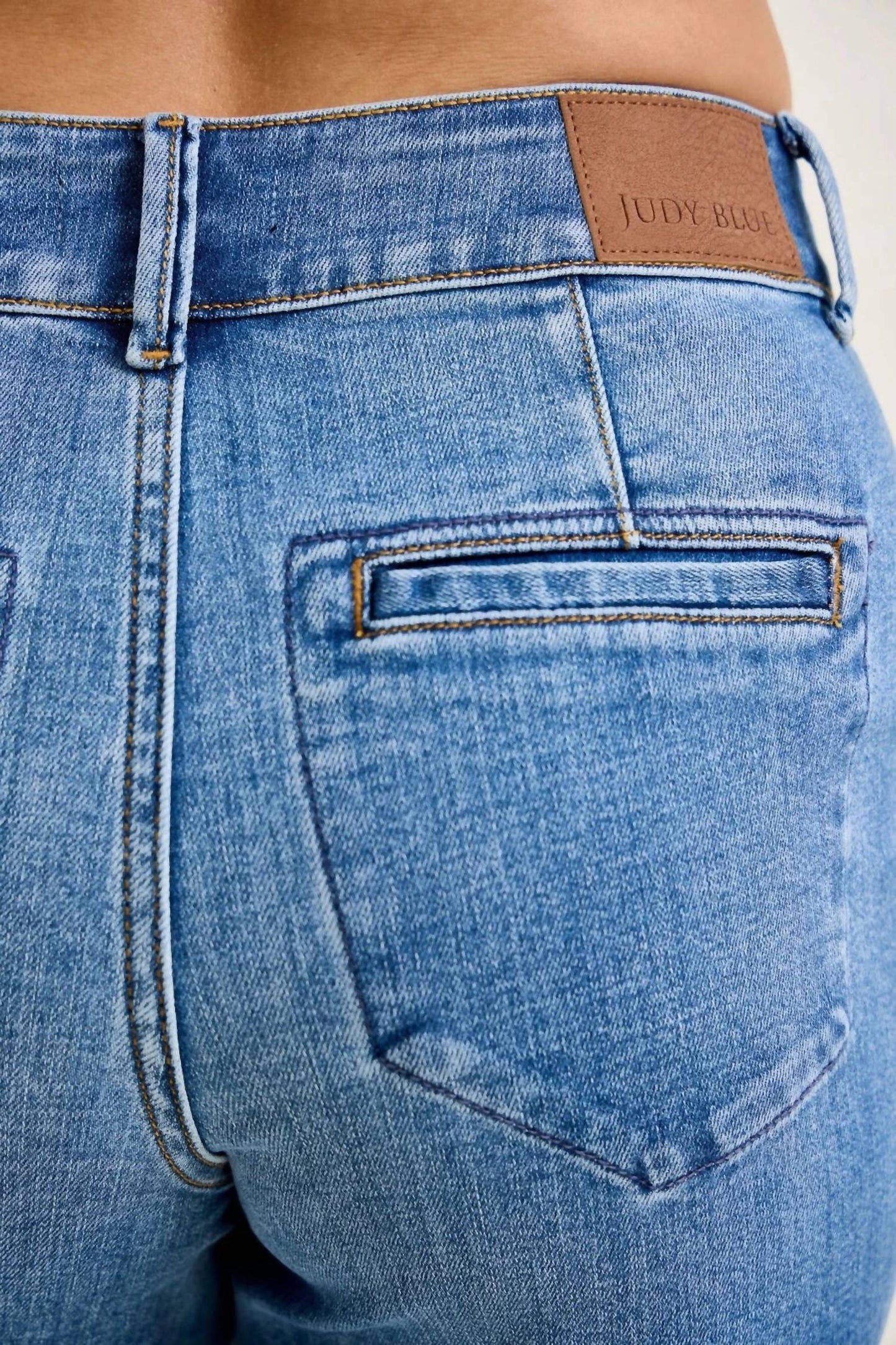 Judy Blue - High Waist Trouser Column Jeans - Petite