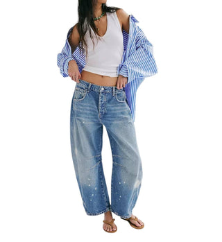 Free People - Good Luck Mid Rise Barrel Jeans