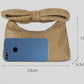 Little Trendy - Women's Bow Straw Handbag