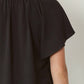 Entro - Ruffled Flutter Sleeve Blouse