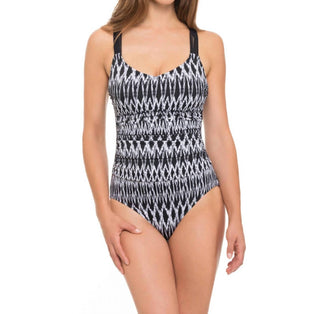 Profile By Gottex - Round Neck Macrame Back One Piece Swimsuit