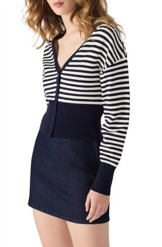 Steve Madden - Lauryn Stripe Crop Cardigan