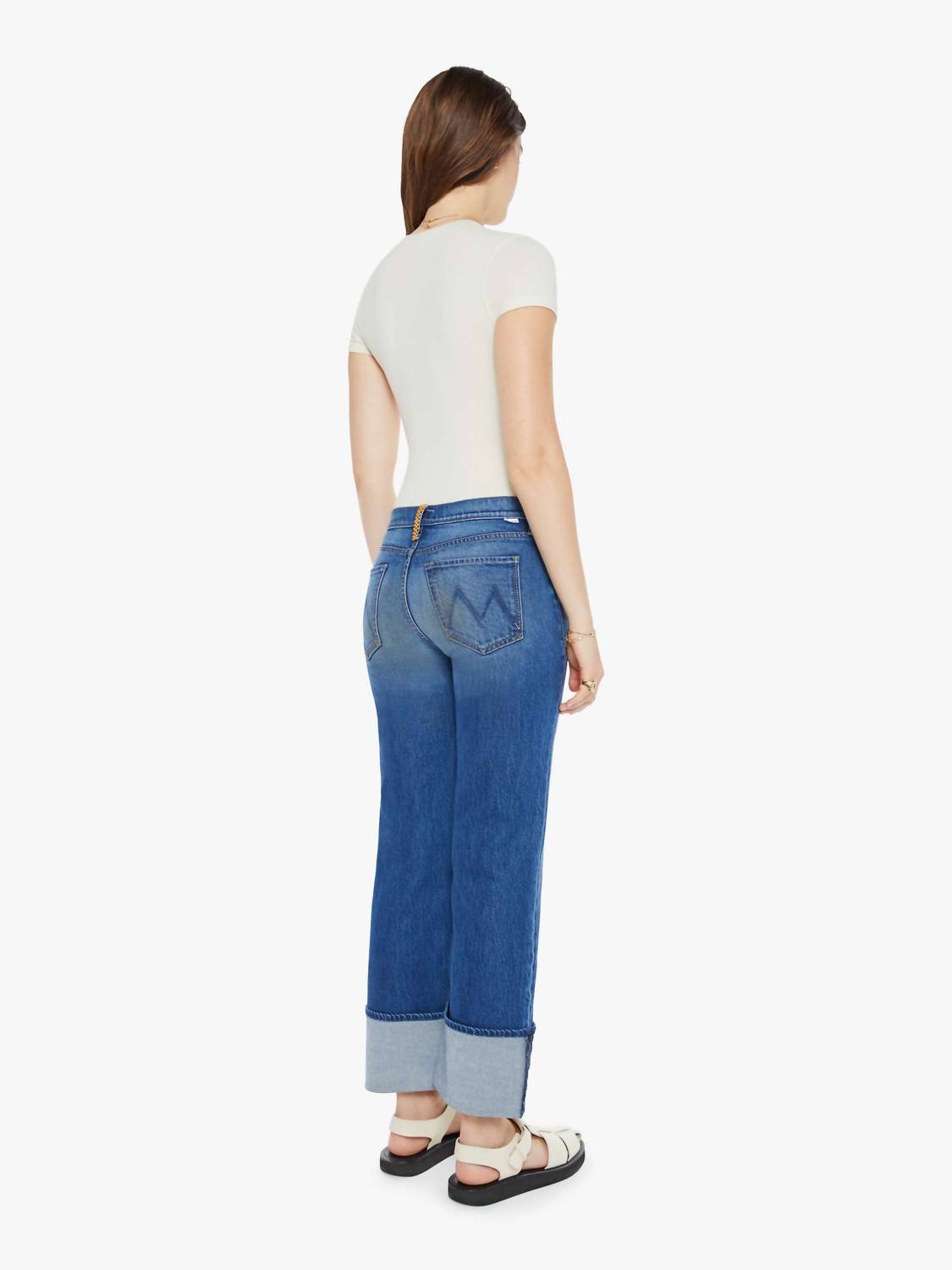 Mother - Checkerboard Duster Flood Cuff Jeans