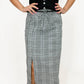 Free People - Penelope Gingham Midi Skirt