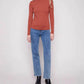 Charlie B - Long Sleeve Mock Neck Fine Rib Top