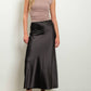 Blu Pepper - Midnight Charmeuse Slip Skirt