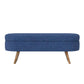 Ottoman Oval Storage Bench with Rubber Wood Legs