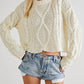 Free People - Cutting Edge Cable Pullover Sweater