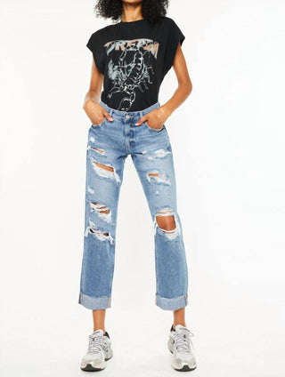 Kancan - Delta Mid Rise Boyfriend Jeans