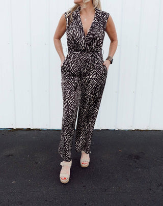Dress Forum - Untamed Sleeveless Shirt Jumpsuit