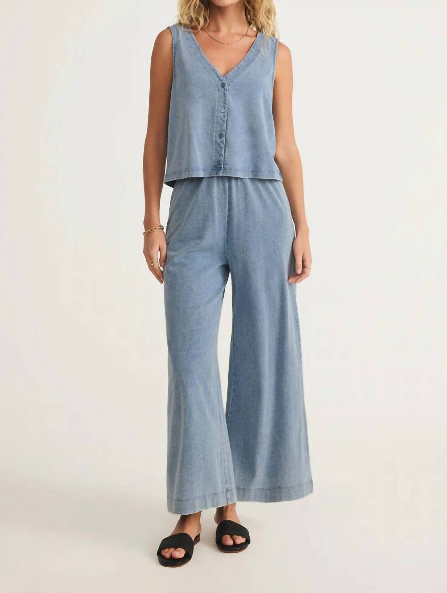 Z Supply - Solace V-neck Jersey Denim Tank