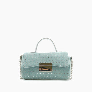 Like Dreams - Women's Beagle Studded Denim Crossbody Bag