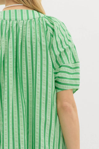 Entro - Stripe Midi Dress