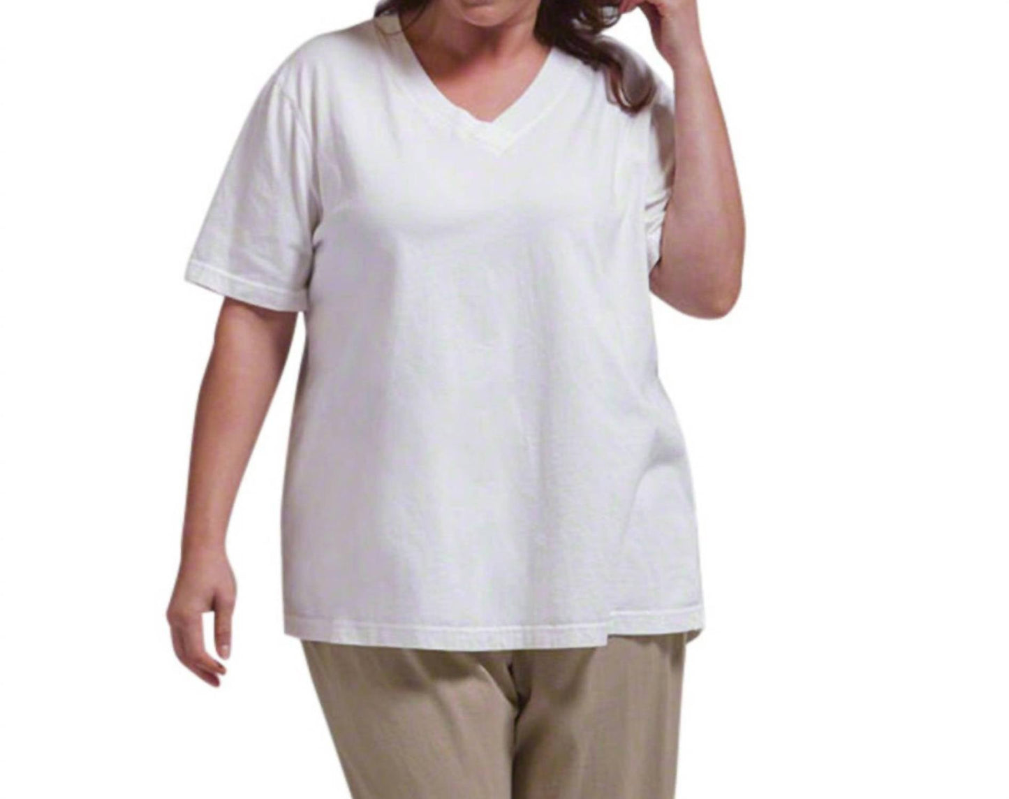 On The Plus Side - V-Neck Short Sleeve Tee - Plus