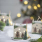 Cardboard Lit Tent Christmas Ornaments Set of 6 - Multicolor