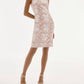 Joseph Ribkoff - Floral Embellished Net Yoke Midi Dress
