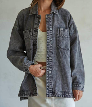 By Together - Woven Washed Denim Jacket