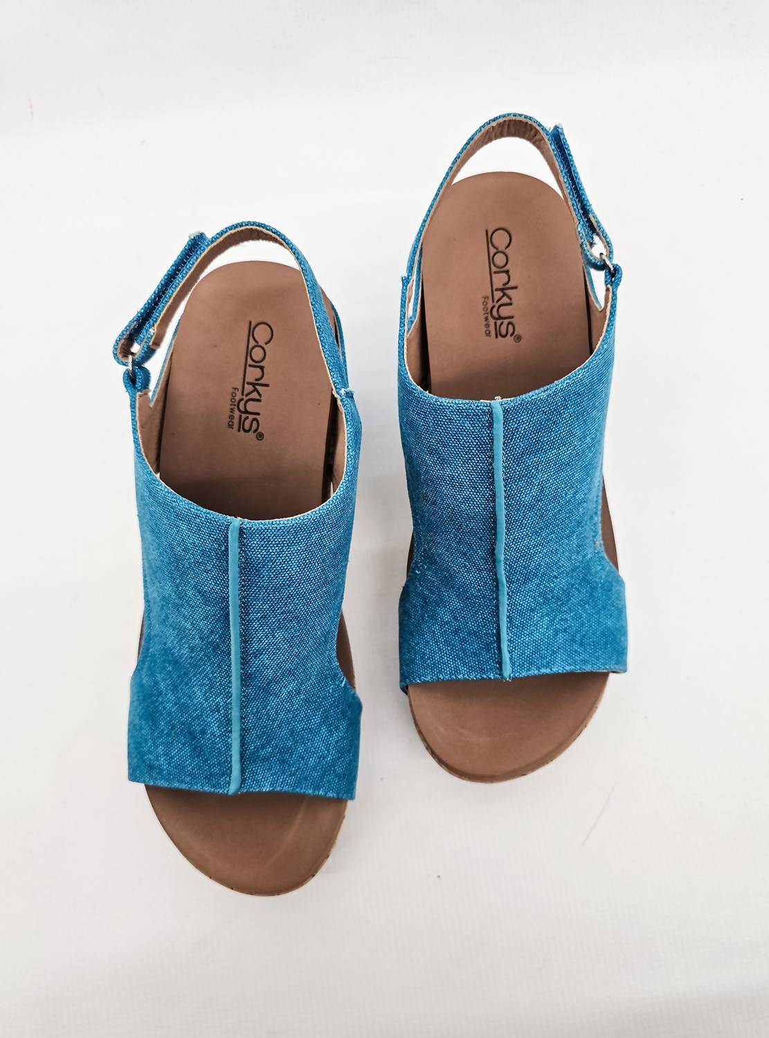 Corkys Footwear - Washed Canvas Carley Wedges